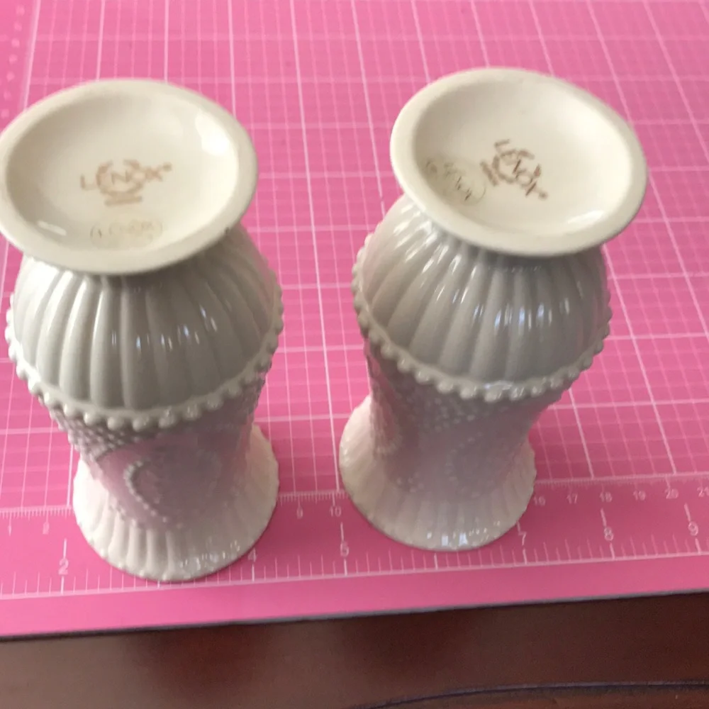 Pair of LENOX Beaded Porcelain Vase